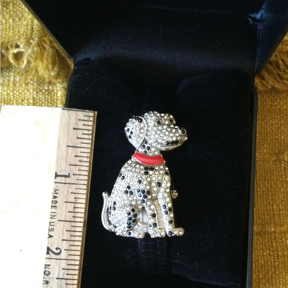 Dalmatian Dog Watch with Rhinestones, by Gossip